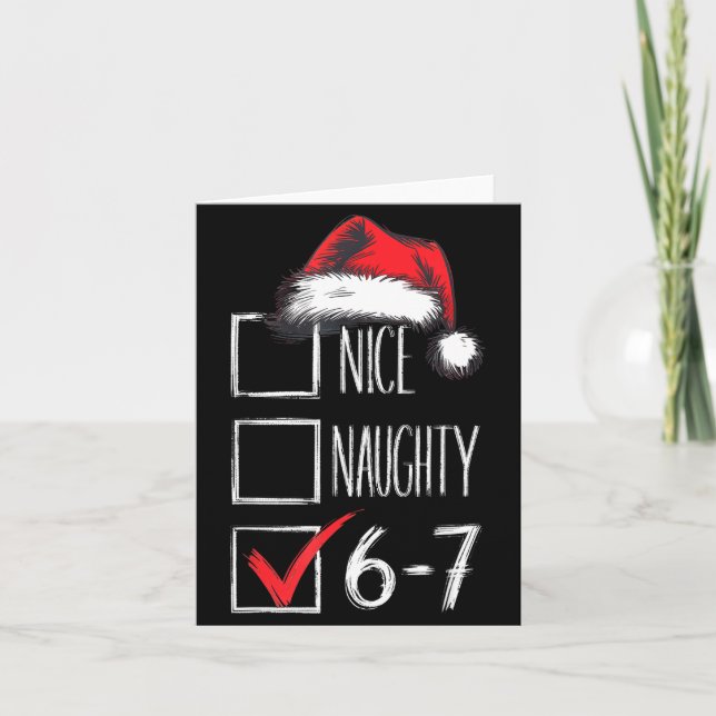 Cartão 6-7 Nice Naughty 67 Christmas  (Frente)