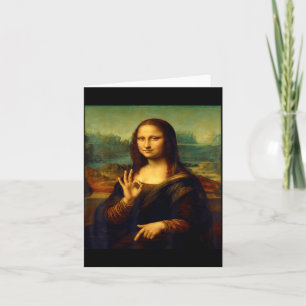 Cartão 6 7 Seis Sete Meme 67 Mona Lisa Engraçada Clique E