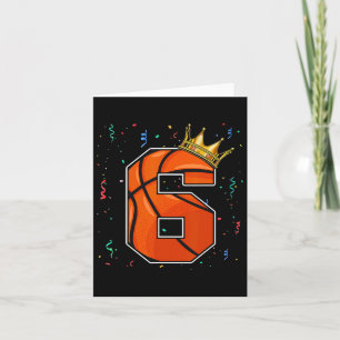 Cartão 6 Birthday Bysketbyll Grande Número 6 Anos
