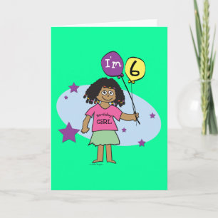 Cartão 6 Birthday Girls