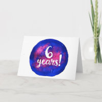6 Years Sobriety Birthday / Anniversary Card