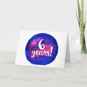 Cartão 6 Years Sobriety Birthday / Anniversary Card
