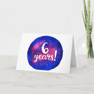 Cartão 6 Years Sobriety Birthday / Anniversary Card