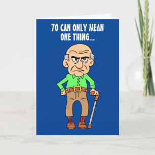 Cartão 70 70 de Homem Velho Oficialmente Engraçado Anive