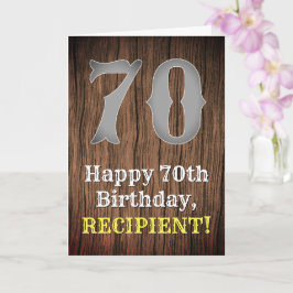 Cartão 70 Aniversário: Country Western Inspired, Nome