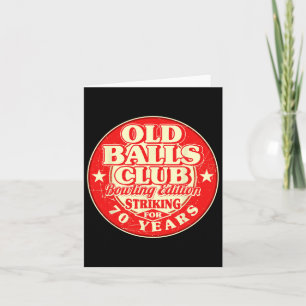 Cartão 70 Birthday Boliche Old Bylls Club 70 Anos Stri