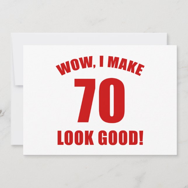 Cartão 70 Birthday Gag Gift (r) (Frente)