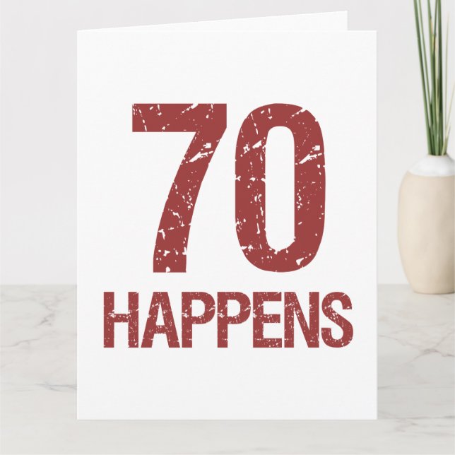 Cartão 70 Birthday Humor (Frente)