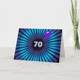 Cartão 70 Birthday Neon Optical Illusion