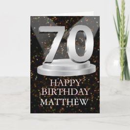 Cartão 70 Birthday Spotlight Adicionar Uma Placa De Nome