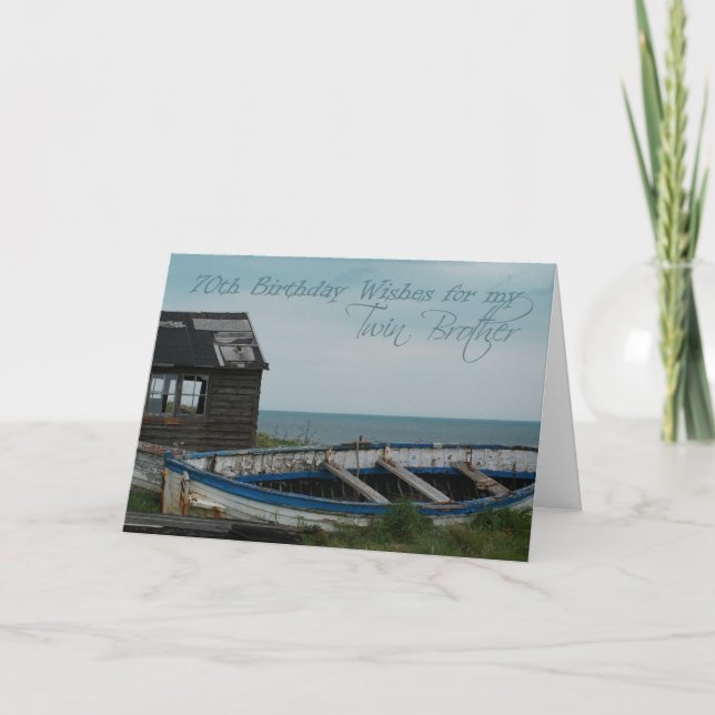 Cartão 70 Birthday Twin Brother (Frente)