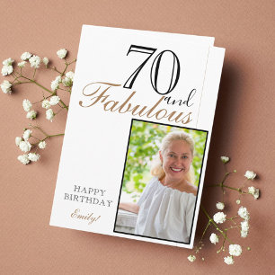Cartão 70 e Fabulosos Elegantes 70 Anos de Idade Foto