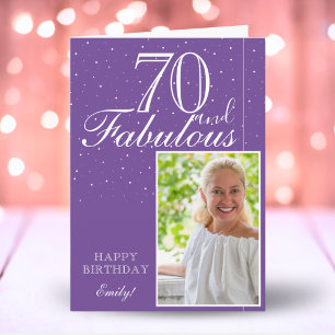 Cartão 70 e Fabulosos Elegantes 70 Anos de Idade Foto