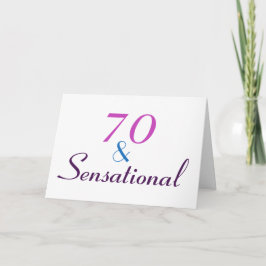 Cartão 70 e placa de aniversário de personalização sensac