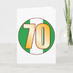 Cartão 70 NIGERIA Gold<br><div class="desc">70th BIRTHDAY,  NUMBER 70</div>