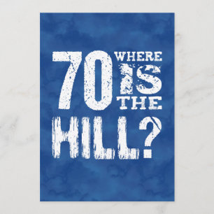 Cartão 70 Onde Está O 70 Engraçado De Hill BL70Z