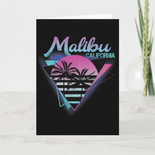 Cartão 70s 80s Na Cidade Da Califórnia Malibu Surfe