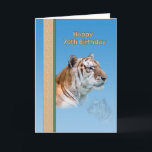 Cartão 70th Birthday Card with Tiger<br><div class="desc">This magnificent tiger with his beautiful green eyes makes a lovely birthday card for someone special.</div>