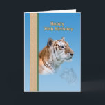 Cartão 70th Birthday Card with Tiger<br><div class="desc">This magnificent tiger with his beautiful green eyes makes a lovely birthday card for someone special.</div>
