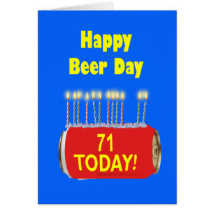 Cartão 71ruas Feliz Dia de Aniversário da Cerveja