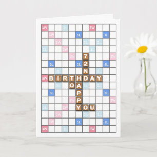 Cartão 72º Aniversário, Conselho de Jogo do Word