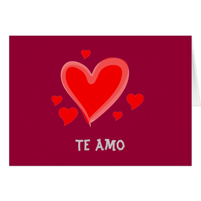 Cartão 727px-Drawn_love_hearts.svg [1], Te Amo (Frente Horizontal)