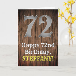 Cartão 72.o Aniversário: Country Western Inspirou Olhar,