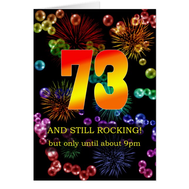 Cartão 73º Aniversário Ainda Fogando (Frente)