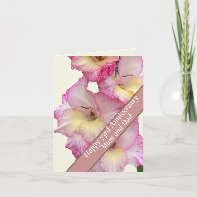 Cartão 73. º Aniversário Editável (Frente)