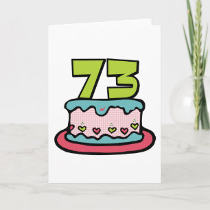 Cartão 73 Year Old Birthday Cake