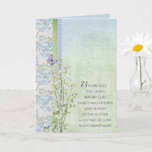Cartão 73rd Anniversary Lily of the Valley bouquet