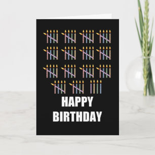 Cartão 74.º Aniversário com Velas