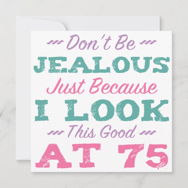 Cartão 75.º aniversário para as mulheres (Frente)