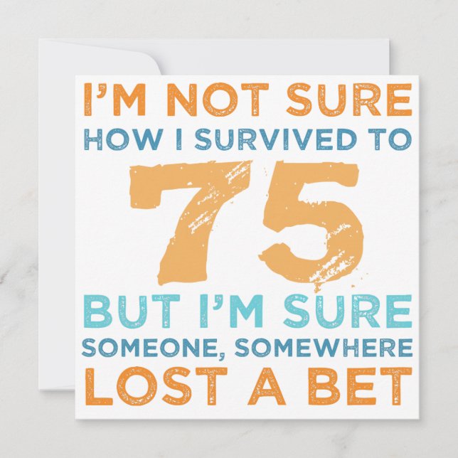 Cartão 75.a Legenda de Aniversário (Frente)