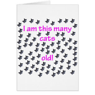 Cartão 75 cabeças do gato velhas