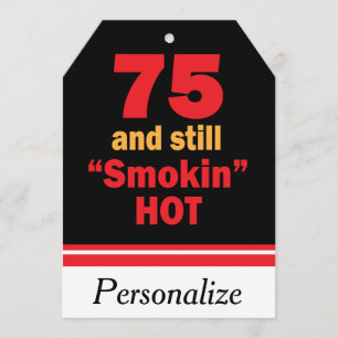 Cartão 75 e ainda fumando quente - 75.º aniversário