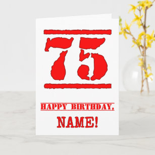 Cartão 75.o aniversário: Diversão, Carimbo de Borracha Ve