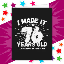 Cartão 76 anos Sarcástico Meme Engraçado 76 anos aniversá