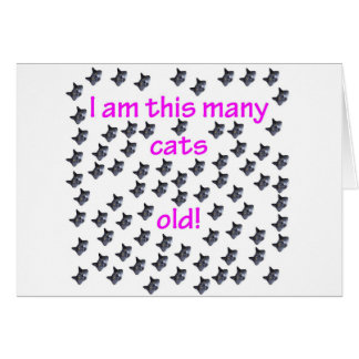 Cartão 76 cabeças do gato velhas