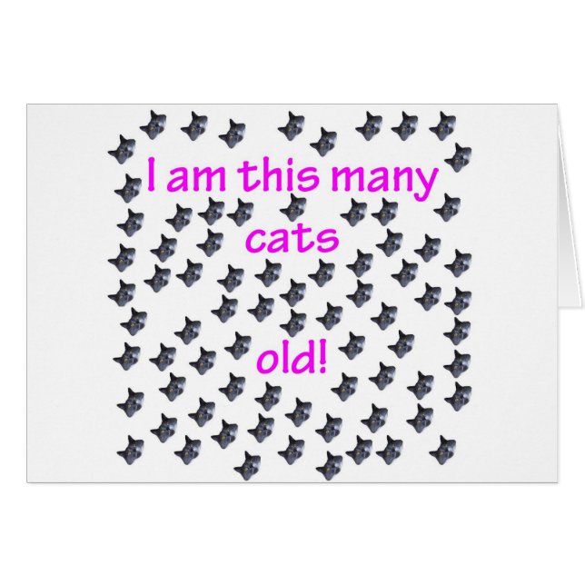 Cartão 76 cabeças do gato velhas (Frente Horizontal)