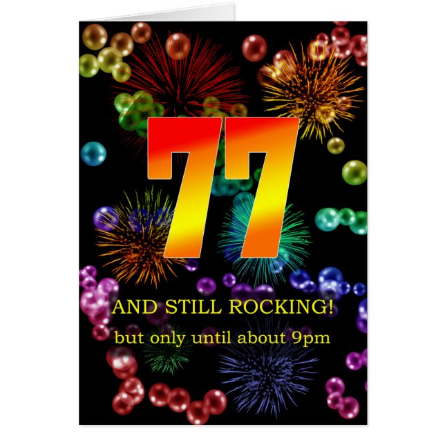 Cartão 77.º Aniversário Ainda Fogando (Frente)