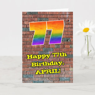 Cartão 77.º aniversário: Arco-Íris 77 inspirado no Grafit