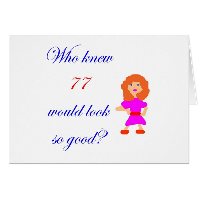 Cartão 77 olhares tão bons (Frente Horizontal)