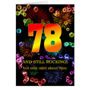 Cartão 78th Birthday Still Rocking