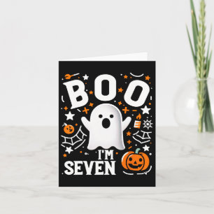 Cartão 7 Aniversário de Sete Anos, Boo de Sete! Hallowe