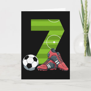 Cartão 7 Aniversário Futebol Primeiro Aniversário Futebol