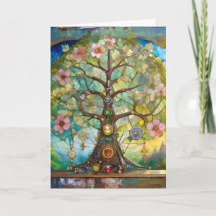Cartão 7 Chakra Blossoming Tree Of Life