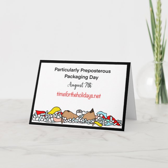 Cartão 7 de agosto é uma embalagem particularmente absurd (Frente)