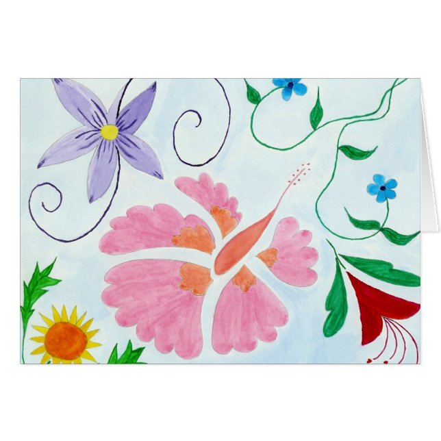 Cartão 7 florais (Frente Horizontal)