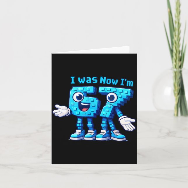 Cartão 7 Year Old Birthday I Was 6 Now I'm 7 67  (Frente)